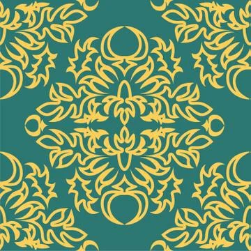 Royal damask pattern for fabric design. Wallpaper baroque, damask. イラスト素材