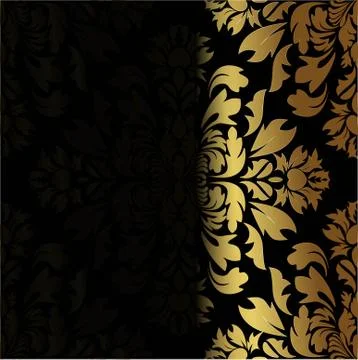 Royal damask pattern for fabric design. Wallpaper baroque, damask. Stock Illustration