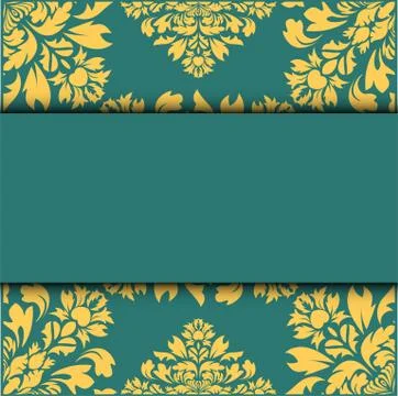 Royal damask pattern for fabric design. Wallpaper baroque, damask. Stock Illustration