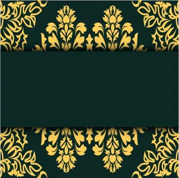 Royal damask pattern for fabric design. Wallpaper baroque, damask. Stock Illustration