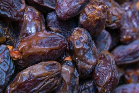Royal dates background. Top views, close-up Stock Photos