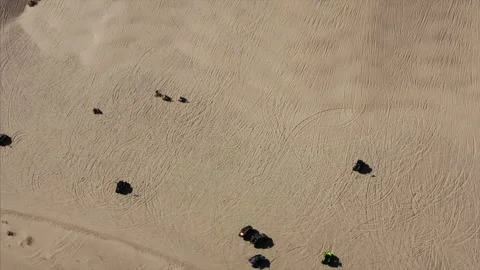 Royal Dunes Park Dume Buggy Riders Desert California Drone Aerial View 스톡 동영상 335314981