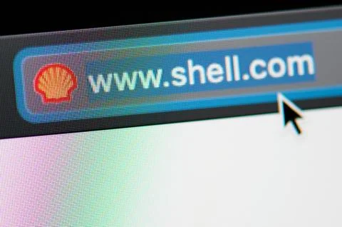 Royal Dutch Shell url link adress Fotos de archivo