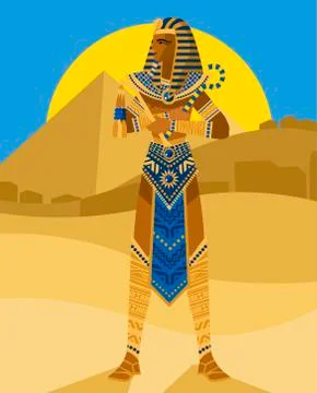 Royal egyptian pharaoh Stock Illustration
