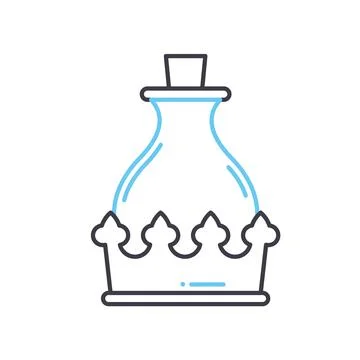 Royal elixir line icon, outline symbol, vector illustration, concept sign 스톡 일러스트