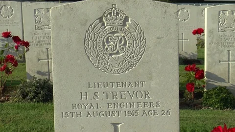 Royal Engineers War Grave Stock Footage 99824985