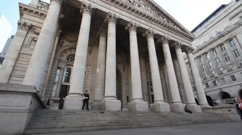 Royal Exchange London, wide angle static shot Vídeos de archivo 59139999