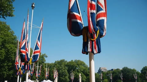 Royal flags of Great Britain. Stock Footage 89979201