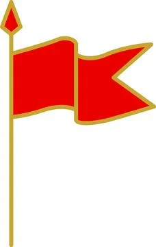 Royal flags icon set. Medieval banners and trophy luxury medieval battle flags. Stock Illustration