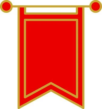 Royal flags icon set. Medieval banners and trophy luxury medieval battle flags. Stock Illustration