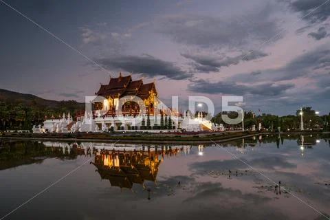 Royal Flora temple Chiang Mai, Thailand Stock Photos