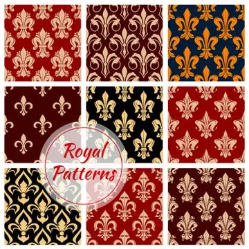 Royal floral decoration pattern backgrounds Stock Illustration
