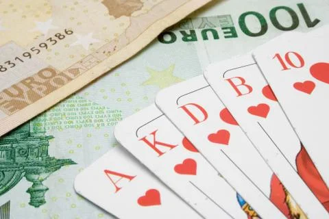 Royal Flush on Banknotes Фото