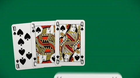 Royal flush poker win combination Stock Footage 117116