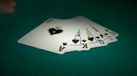 Royal-flush, Slow Motion Stock Footage 25401483
