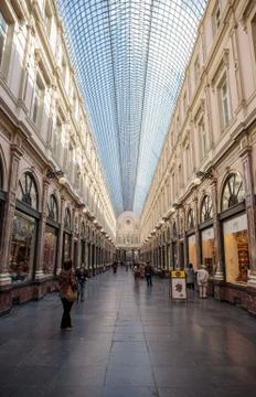 Royal Galleries in Brussels Stockfoto's