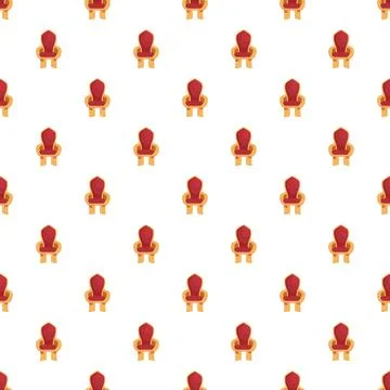 Royal golden red throne pattern on white background 스톡 일러스트