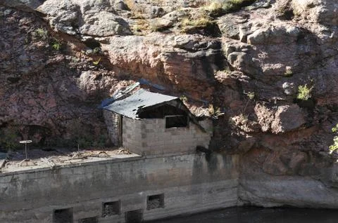 Royal Gorge Mining Cabin Stockfoto's