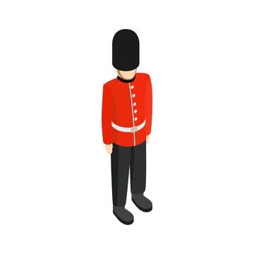 A Royal Guard icon, isometric 3d style Stock Illustration