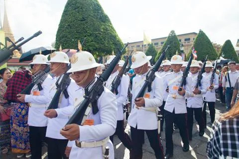 Royal guard on march Stock Photos