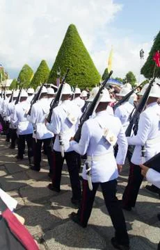 Royal guard on march Stock Photos