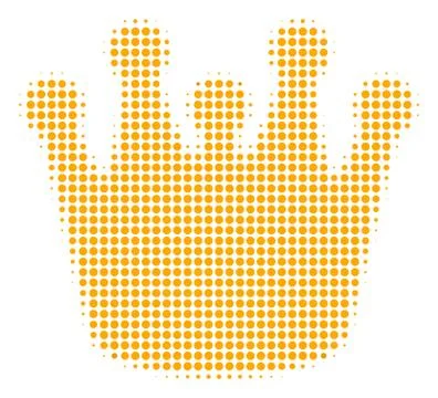 Royal Halftone Icon Stock Illustration