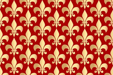 Royal heraldic lilies seamless pattern abstract background Stock Illustration