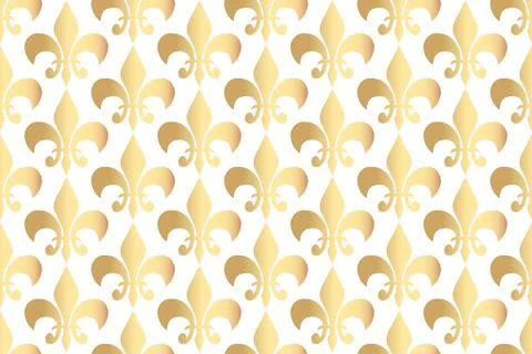 Royal heraldic lilies seamless pattern abstract background Stock Illustration