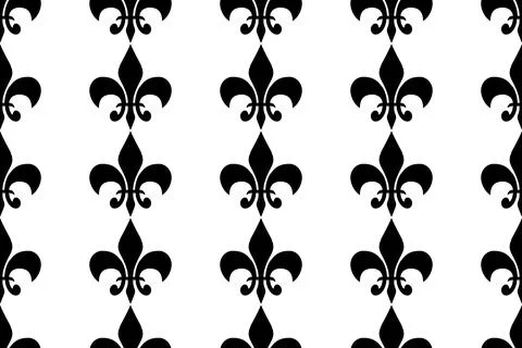 Royal heraldic lilies seamless pattern abstract background Stock Illustration