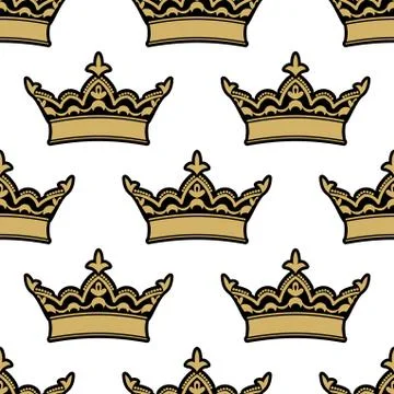 Royal heraldic seamless pattern Stock Illustration