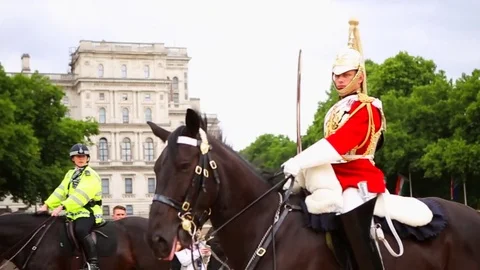 Royal Horse Guards Parade London Stock Footage