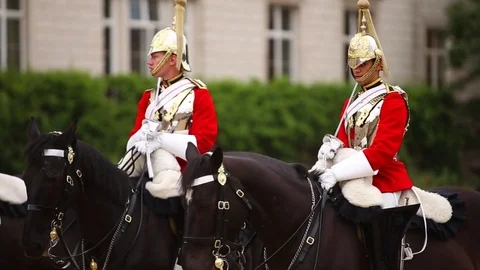 Royal Horse Guards Parade London Stock Footage