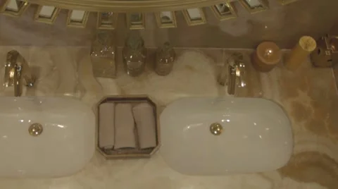Royal interior of wash basin. Stock-Footage 56428343