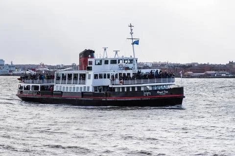 Royal Iris approaching Pier Head Stock Photos