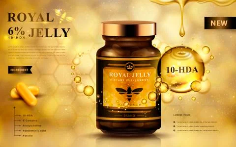 Royal jelly ad Stock Illustration