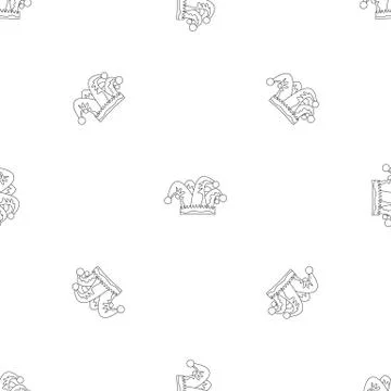 Royal jester hat icon, outline style Stock Illustration