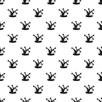 Royal jester hat pattern seamless vector Illustrazione stock