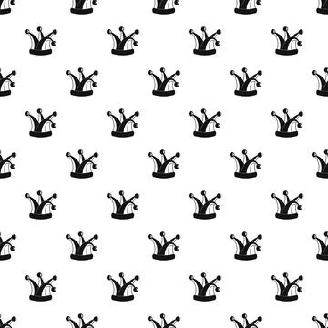 Royal jester hat pattern seamless Illustrazione stock
