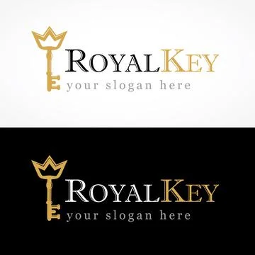 Royal Key logo Stock Illustration