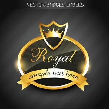 Royal label Stock Illustration