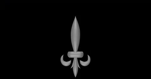Royal Lily, gresycale, alpha channel Stock Footage 70402436