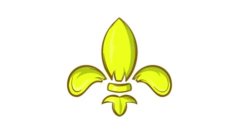 Royal lily icon animation Stock Footage 157156122