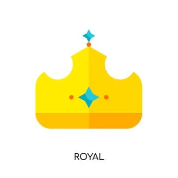 Royal logo isolated on white background for your web, mobile and app design Illustrazione stock