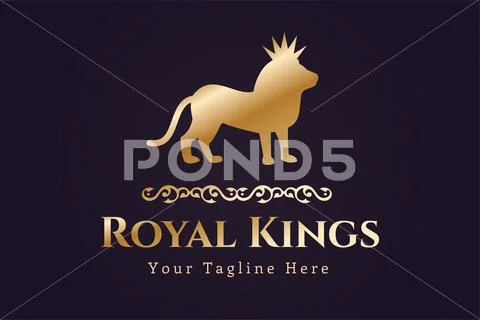 Initial ny letter lion royal luxury logo template in vector art • wall  stickers lion, stylish, elegant | myloview.com