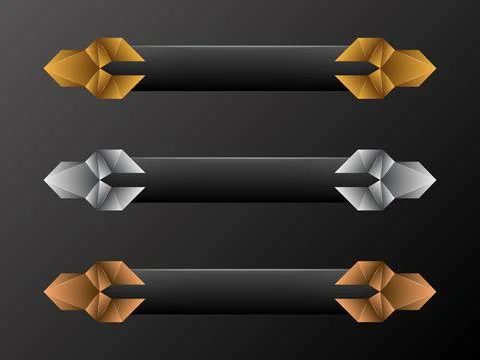 Royal lower third game interface medieval style banners 스톡 일러스트