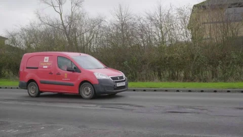 Royal mail delivery van at dusk. Hull.UK 13.2.2026 Stock Footage 329418266
