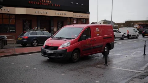 Royal mail delivery van. Hull.UK 5.2.2026 Stock Footage 329356301