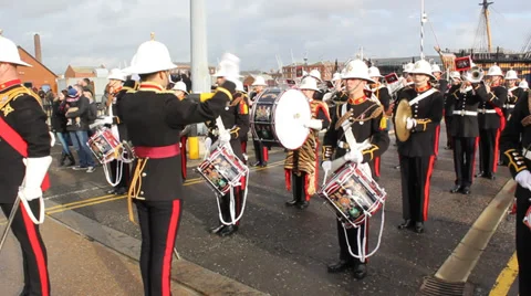 The royal marines marching band Video stock 33909084