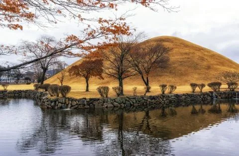 Royal mounds reflection Stock Photos