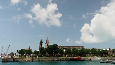 The Royal Naval Dockyard Clock Tower, Bermuda. Stock Footage 247420564